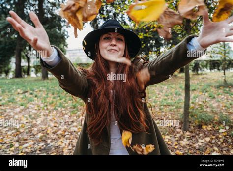 Woman Leaves Hair Hi Res Stock Photography And Images Alamy