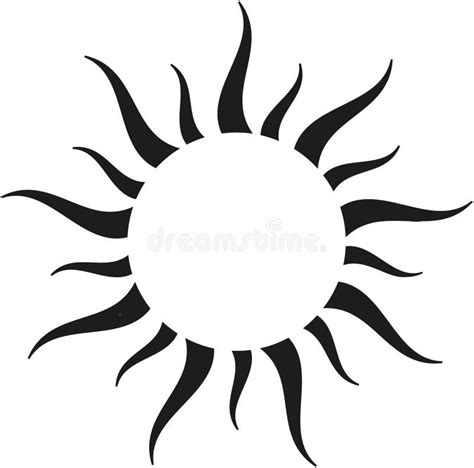 Black sun stock vector. Illustration of sunset, outlines - 4758851