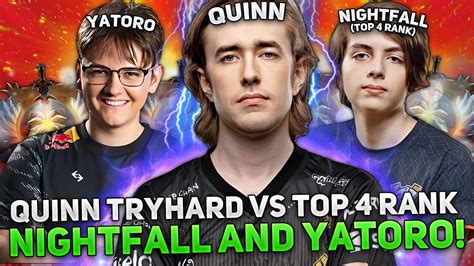 QUINN TRYHARD Vs TOP 4 RANK NIGHTFALL And TEAM SPIRIT YATORO In HIGH