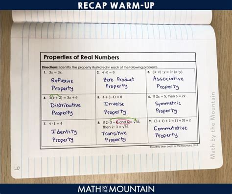 How I Teach Properties Of Real Numbers Math By The Mountain Real