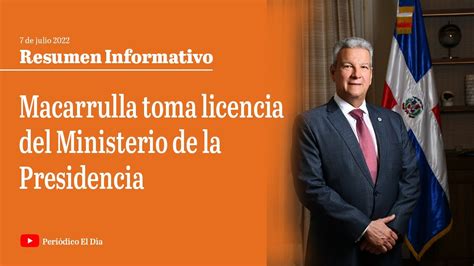 Macarrulla Toma Licencia Del Ministerio De La Presidencia V Deo