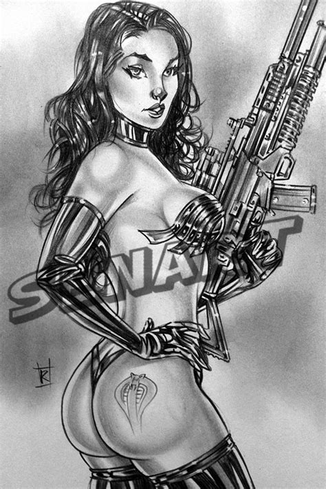 Original Pin Up Sexy Sweet Baroness G I Joe Illustration By R