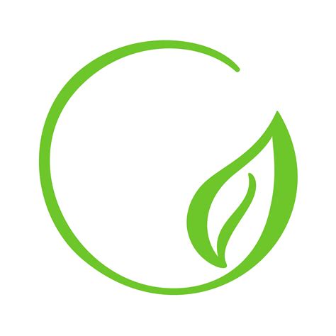 Logotipo de la hoja verde del té Icono de vector de elemento de