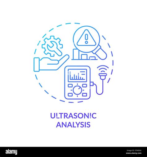 2d Gradient Thin Linear Icon Ultrasonic Analysis Concept Stock Vector Image And Art Alamy