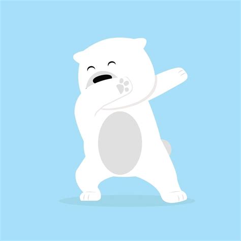 Polar Bear Making A Dab Dance Movement 1886207 Vector Art At Vecteezy