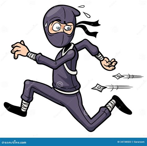 Cartoon Ninja Drawing In Chibi Manga Style. Cute Vector | CartoonDealer ...