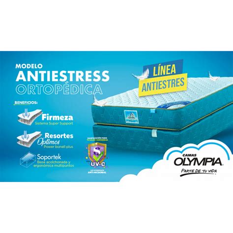 Base Para Cama Matrimonial Olympia Antiestress Base Doble Boxtop 55 X