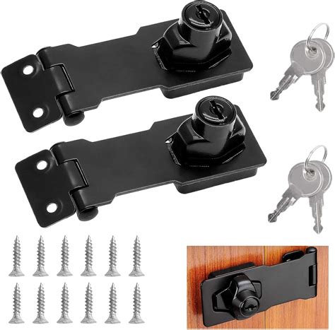 Sunallwell Packs Door Lock Hasps Keyed Hasp Locks Door Lock Hasp And