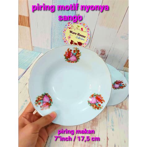 Jual Piring Jadul Piring Makan Sango Inch Inch Keramik Motif