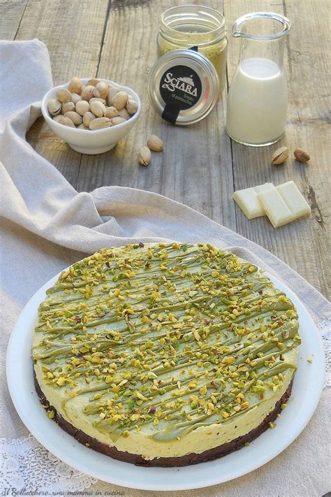 Cheesecake Al Pistacchio E Cioccolato Bianco Senza Gelatina