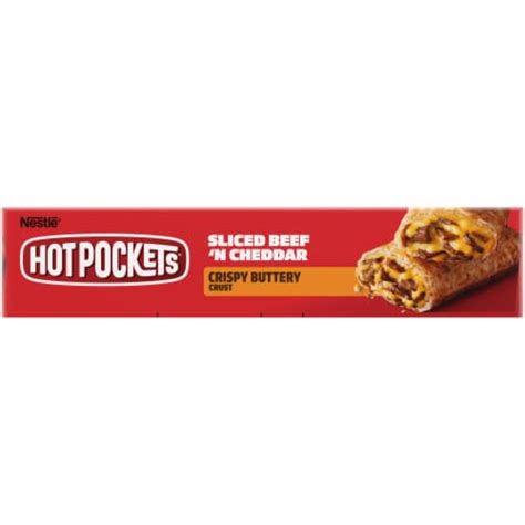 Hot Pockets Frozen Snack Drive Thru Menu Style Sliced Beef N Cheddar Frozen Sandwiches Ct