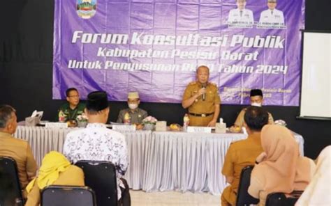 Pemkab Pesibar Buka Forum Konsultasi Publik Untuk Rkpd Tahun 2024