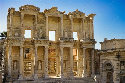 The Library Of Celsus In Ephesos Ephesus Is The Best Preserved And