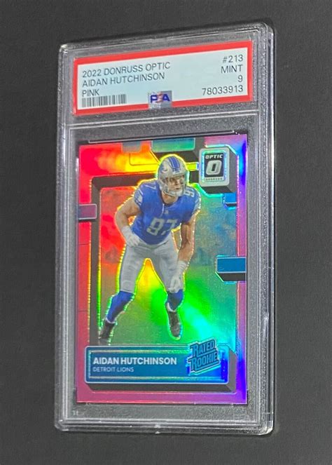 Donruss Optic Aidan Hutchinson Rated Rookie Pink Prizm Lions