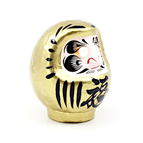 Daruma Gold 9cm Japanischer Glücksbringer Dr9002 Himikoch Japan