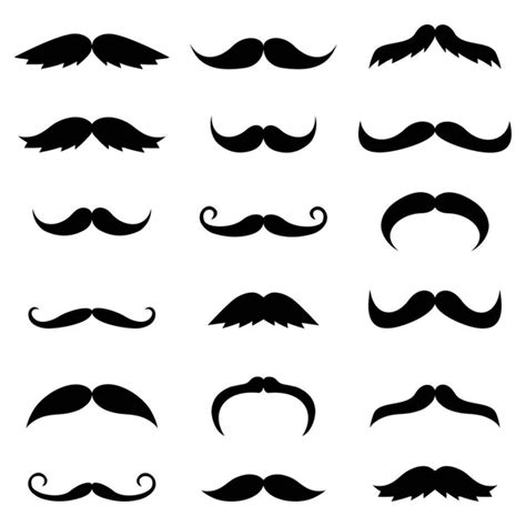 Mustache Icon Set Vector Simple Illustration Design Template Or Logo