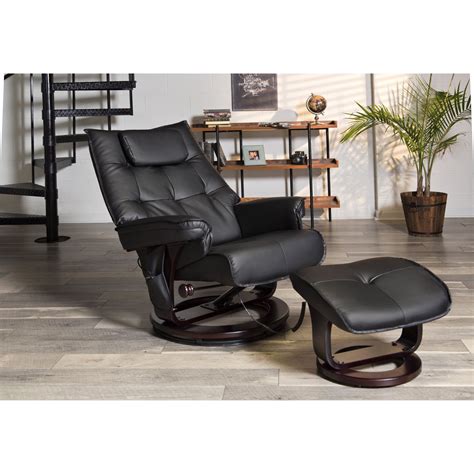 Relaxzen 8 Motor Massage Recliner With Lumbar Heat And Ottoman