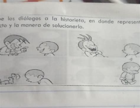 Escribe Los Di Logos A La Historieta En Donde Representes Unconflicto