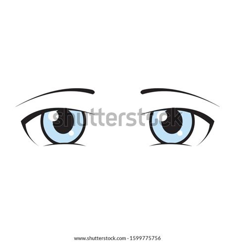 Sad Eyes Anime Manga Drawing Stock Vector (Royalty Free) 1599775756 ...