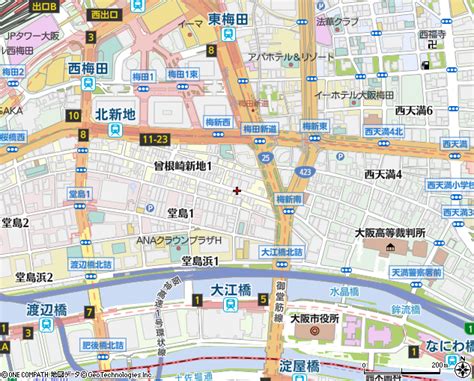 新地本通（大阪市道路名）の住所・地図｜マピオン電話帳