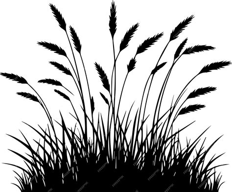 Premium Vector Grass Vector Silhouette Illustration 3