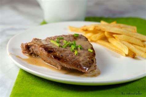 Steak With Whiskey Sauce By The Redhead Baker