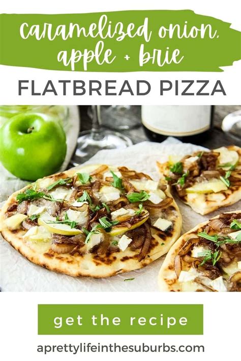 Delicious Caramelized Onion Apple And Brie Flatbread Pizzas