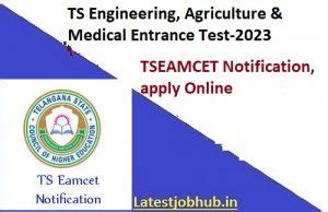 TS EAMCET 2023 Application Form Online Registration Started