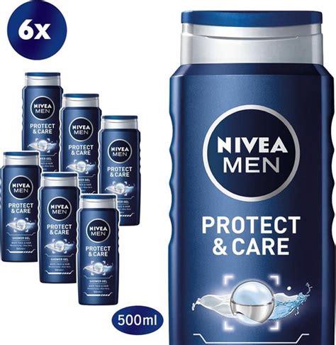 NIVEA MEN Protect Care 6 X 500 Ml Voordeelverpakking Douchegel