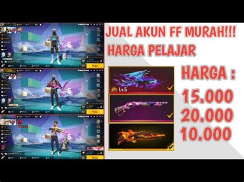 Jual Akun Ff Polosan Old Murah Meriah Harga Kantong Pelajar Jual Akun