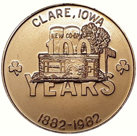 1 Irish Dollar 100 Years Clare Iowa United States Numista