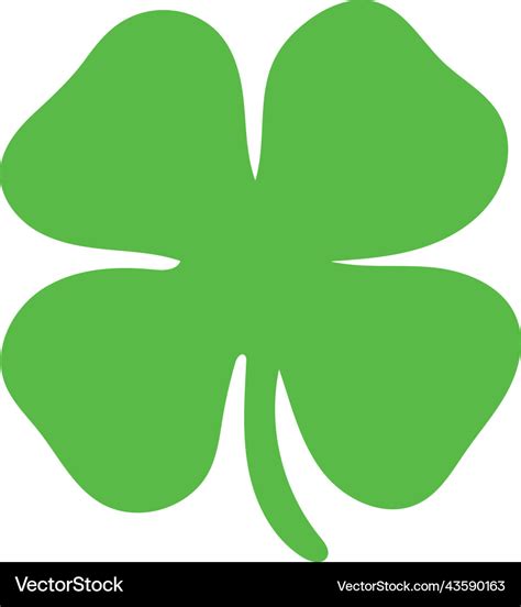 Four Leaf Clover Icon Lucky St Patricks Day Vector Image