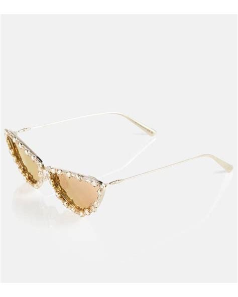 Dior Missdior B1u Embellished Sunglasses In Natural Lyst