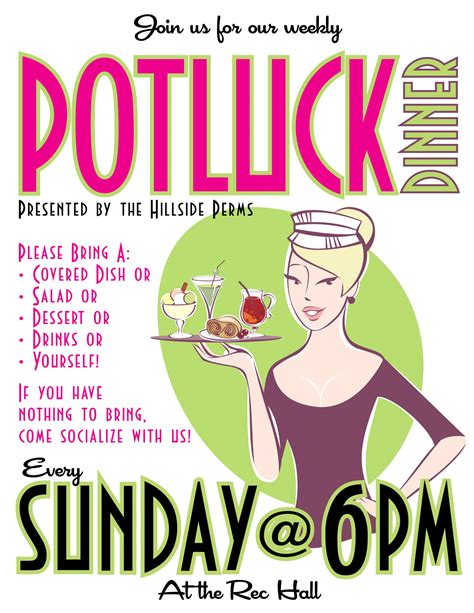 Potluck Party Poster