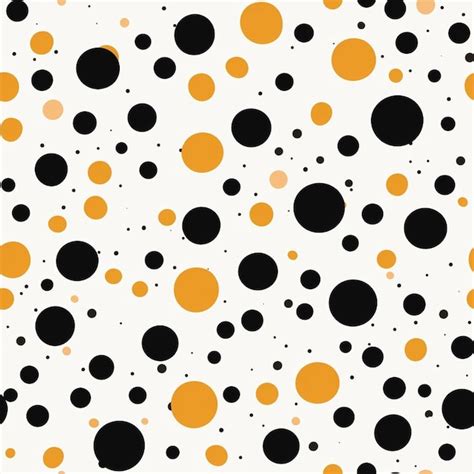 Premium AI Image | Yellow and black circles with white dots on a white ...