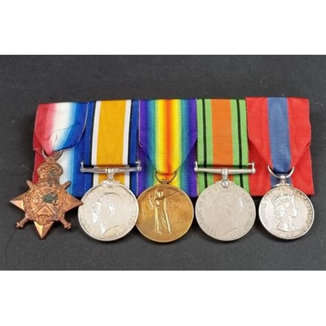 Medals A Wwi And Later Group Of Five Medals To Pte A