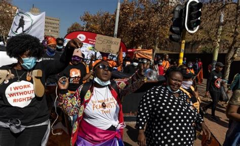 Sex Workers Protesting The Decriminalisation Bill Reach Lamolas Office