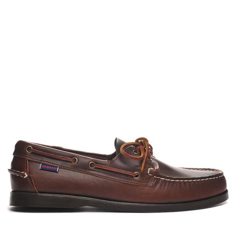 Mens Dockside Portland Leather Boat Shoe Brown Gum Mens Sebago® Shoes