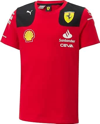 PUMA Scuderia Ferrari T Shirt de l équipe 2023 pour Enfants Rouge