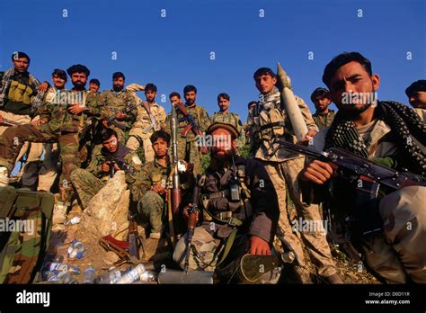 Afghan Security Forces Pose During A Combat Operation In The Mountains