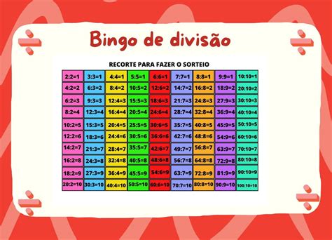 cartela de bingo da multiplicação para imprimir fundraisingnest