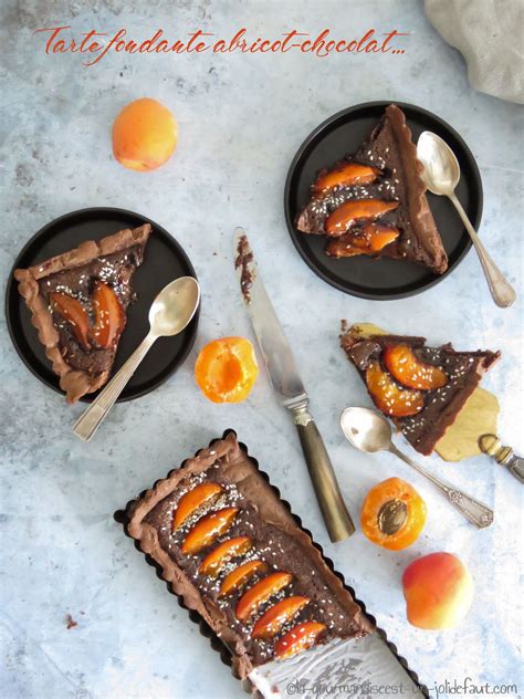 Tarte Fondante Au Chocolat Et Aux Abricots La Gourmandise Est Un Joli