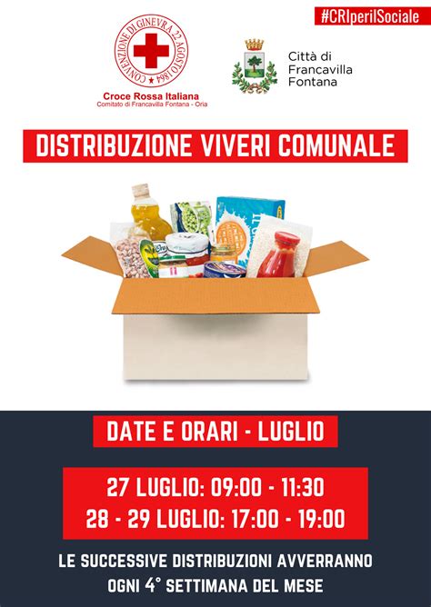 Comune E Croce Rossa Distribuiscono Nuovi Pacchi Alimentari Alle