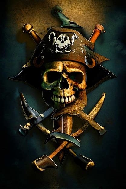 Premium Ai Image Incorporated Into A Skull And Crossbones Pirate Flag Embodying The Spirit Of