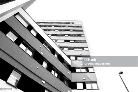 Facade Of Urban City Apartment Complex Detail Facade Of Multi Story ...