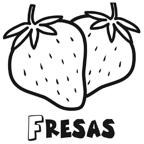 Dibujo Para Imprimir Y Pintar De Fresas