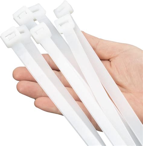 XINGO White Cable Ties Heavy Duty 100 PCS 300mm X 12mm Long With