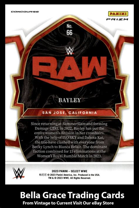 Panini Select Wwe Bayley Raw Concourse Blue Red Silver Prizm