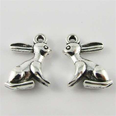 Bulk Mini Bunny Rabbit Charm Pendant Easter Bunny 14x10mm Etsy Australia