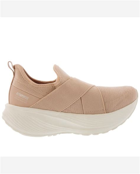 Riachuelo Tênis Olympikus Flora Esportivo Feminino Elástico Knit Nude